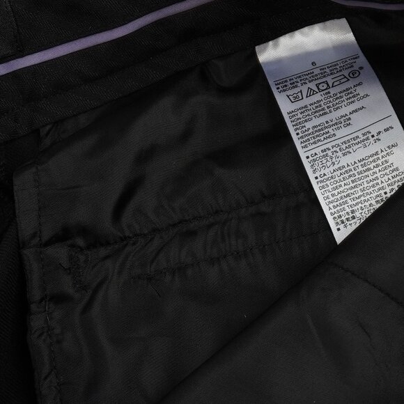 Banana Republic RYAN Straight Leg Pants Black - Size 6 - Picture 4 of 7